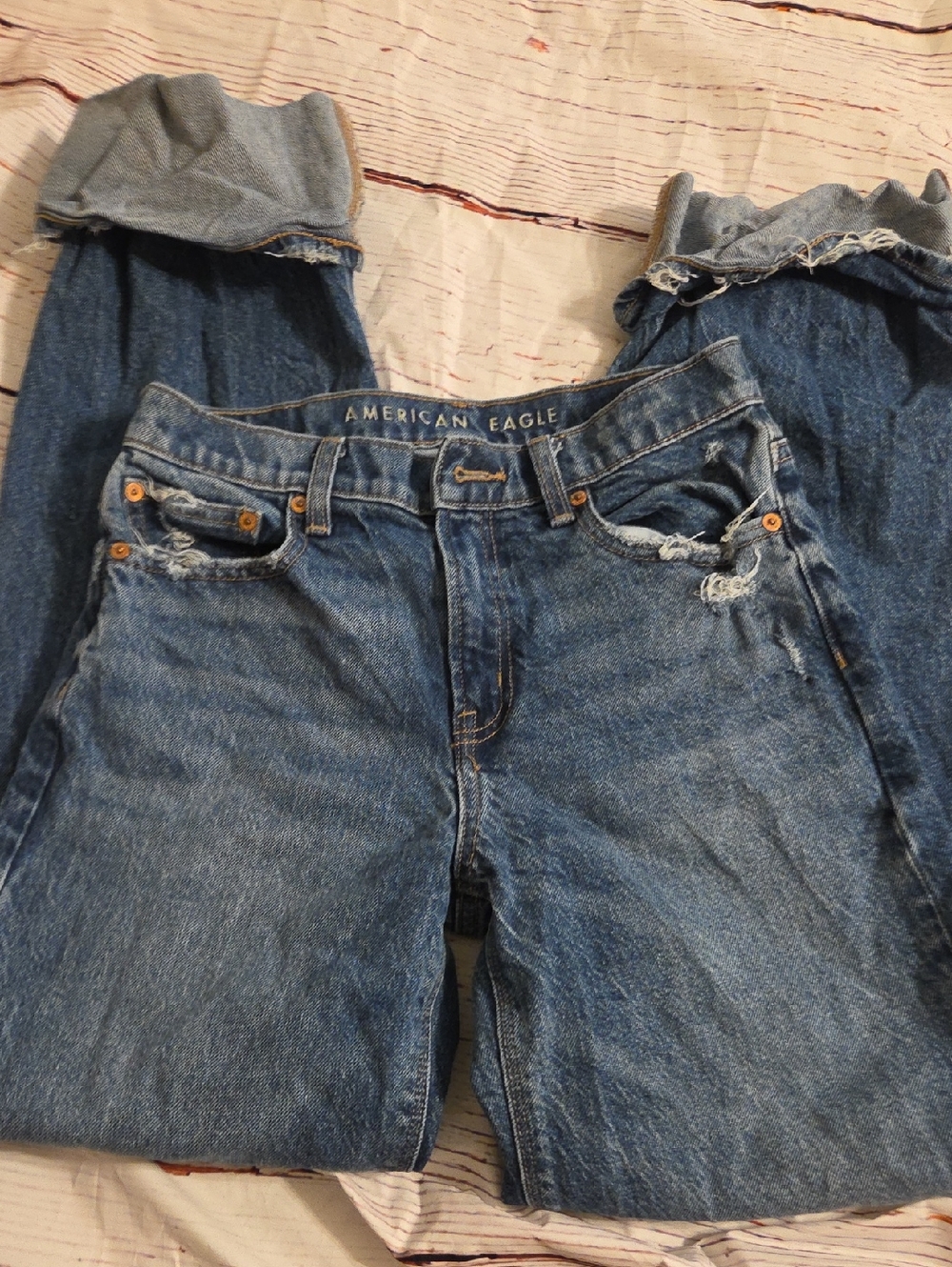 American Eagle Stovepipe Classic Blue Denim Jeans
